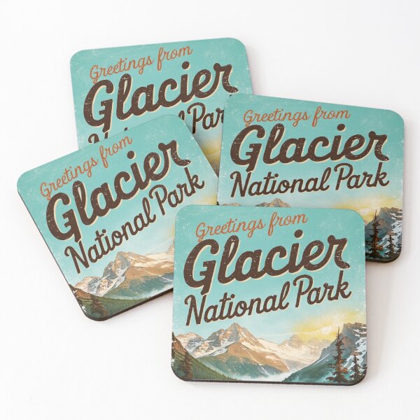 Item preview, Glacier National Park Postcard Vintage Retro Travel Vintage designed and sold by TravelPostcardGems.