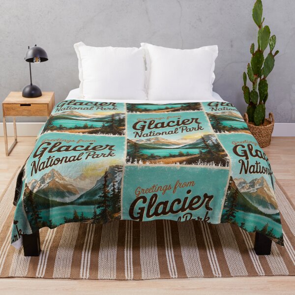 Item preview, Glacier National Park Postcard Vintage Retro Travel Vintage designed and sold by TravelPostcardGems.