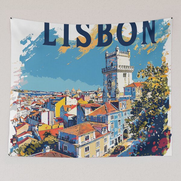 Item preview, Lisbon Print Lisbon Art  designed and sold by nomiraclehere.
