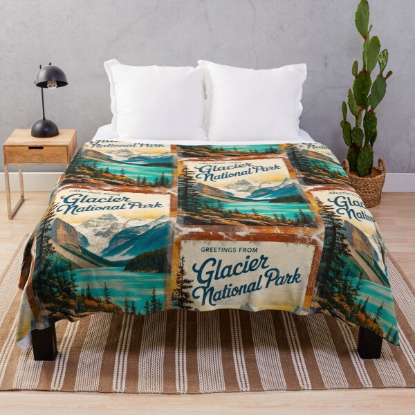 Item preview, Glacier National Park Postcard Vintage Retro Travel Vintage designed and sold by TravelPostcardGems.