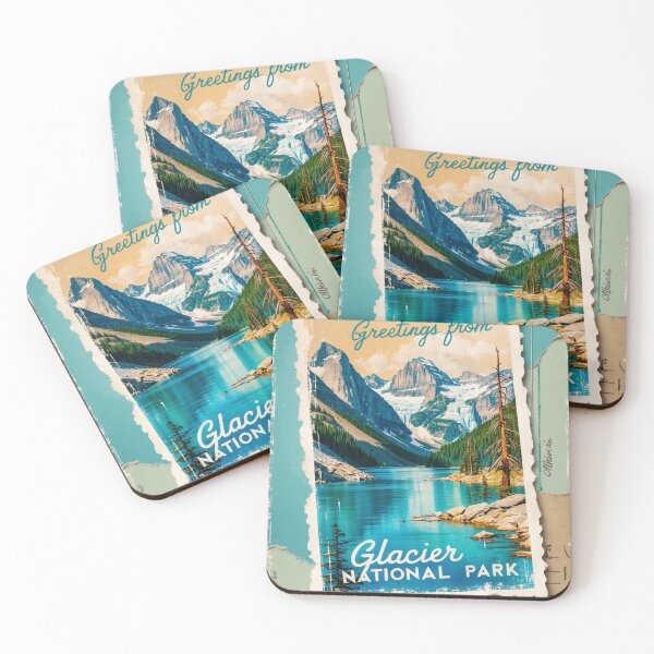 Item preview, Glacier National Park Postcard Vintage Retro Travel Vintage designed and sold by TravelPostcardGems.