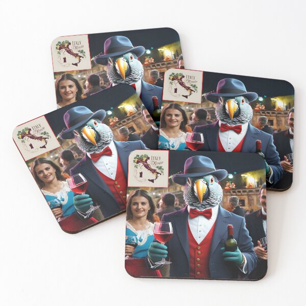 Item preview, Gabriel the happy parrot on the Italy Turin wine route designed and sold by roman747.