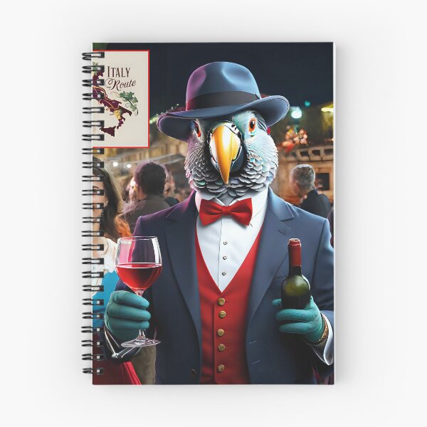 Item preview, Gabriel the happy parrot on the Italy Turin wine route designed and sold by roman747.