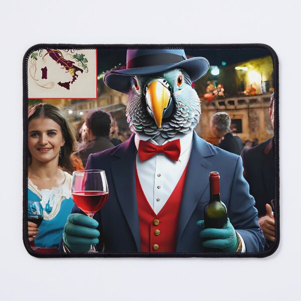 Item preview, Gabriel the happy parrot on the Italy Turin wine route designed and sold by roman747.