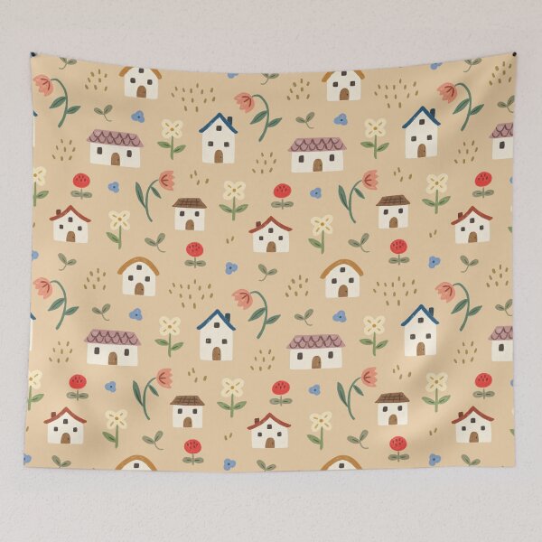 Item preview, Flower Neighbors - Cute Cottages and Flowers designed and sold by ohjessmarie.