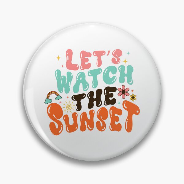 Item preview, Lets watch the sunset/ Aesthetic t shirt designs/ Trendy Typography/ Retro wavy text designed and sold by mbarts85.