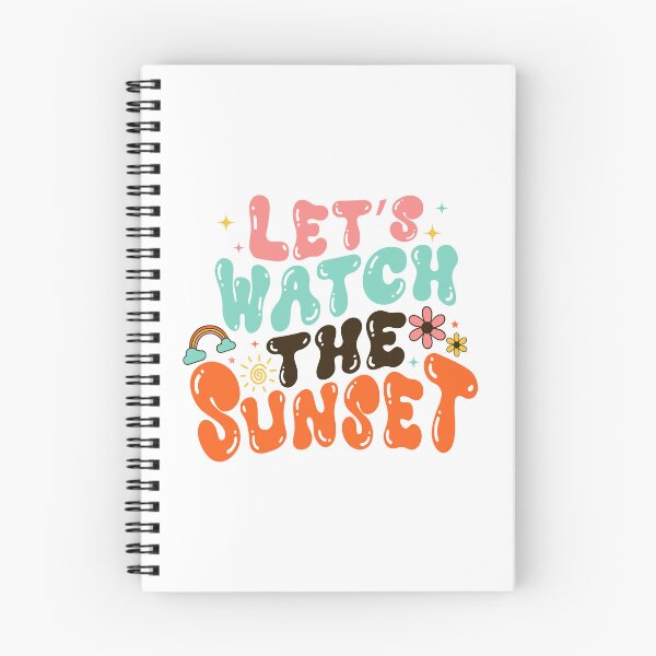 Item preview, Lets watch the sunset/ Aesthetic t shirt designs/ Trendy Typography/ Retro wavy text designed and sold by mbarts85.