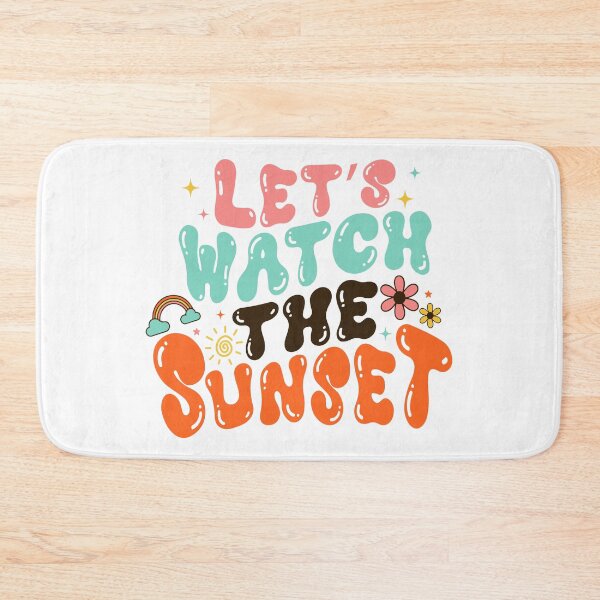 Item preview, Lets watch the sunset/ Aesthetic t shirt designs/ Trendy Typography/ Retro wavy text designed and sold by mbarts85.