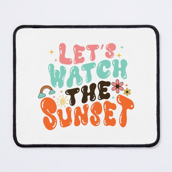 Item preview, Lets watch the sunset/ Aesthetic t shirt designs/ Trendy Typography/ Retro wavy text designed and sold by mbarts85.
