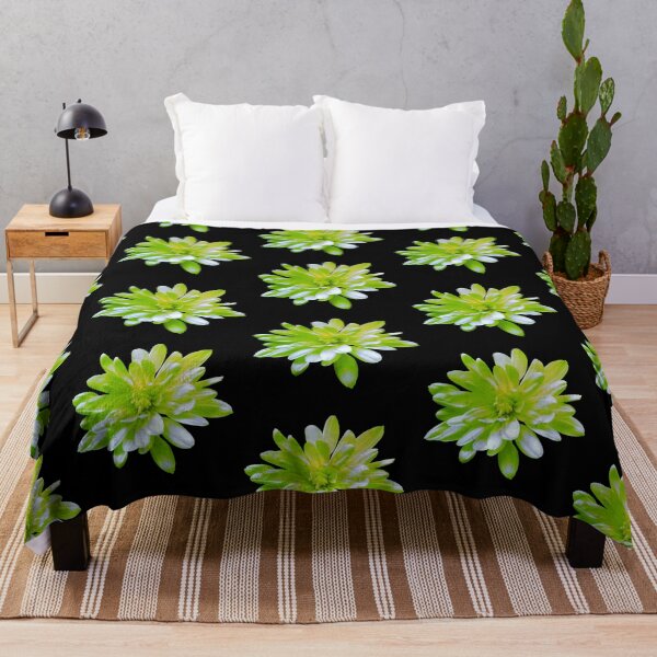 Item preview, Retro green floral  zinnia chrysanthemum daisy  designed and sold by hollycooper.