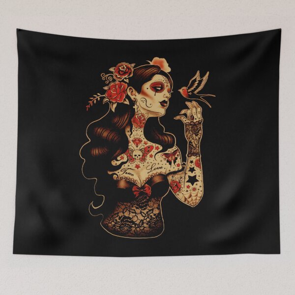 Item preview, 334 Day Of The Dead Art Day Of The Dead Picture Dia De Los Muertos	 designed and sold by bpaqjinshlo67.