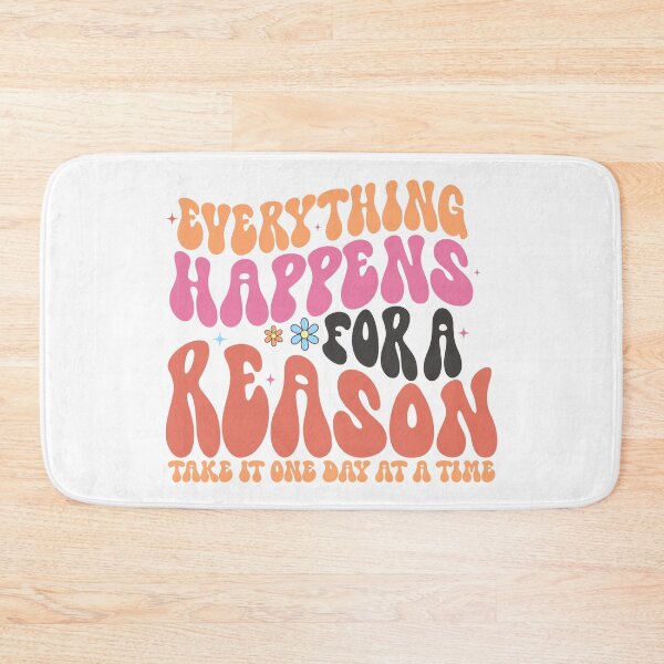 Item preview, Everything happens for a reason/ Aesthetic trendy designs/ Retro wavy text designs designed and sold by mbarts85.