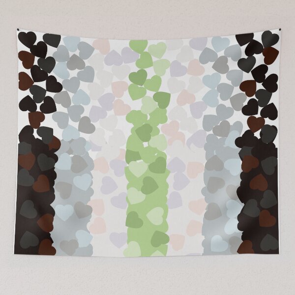 Item preview, Agender Pride Flag- Falling Hearts designed and sold by dysperdis.