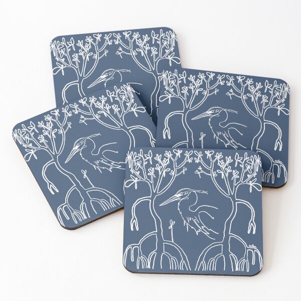 Item preview, Heron mangrove portrait  designed and sold by Eeluc.