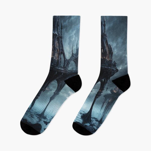Item preview, Moonlit Citadel: Ethereal Gothic Spires in Twilight Realm designed and sold by ArtGotika.