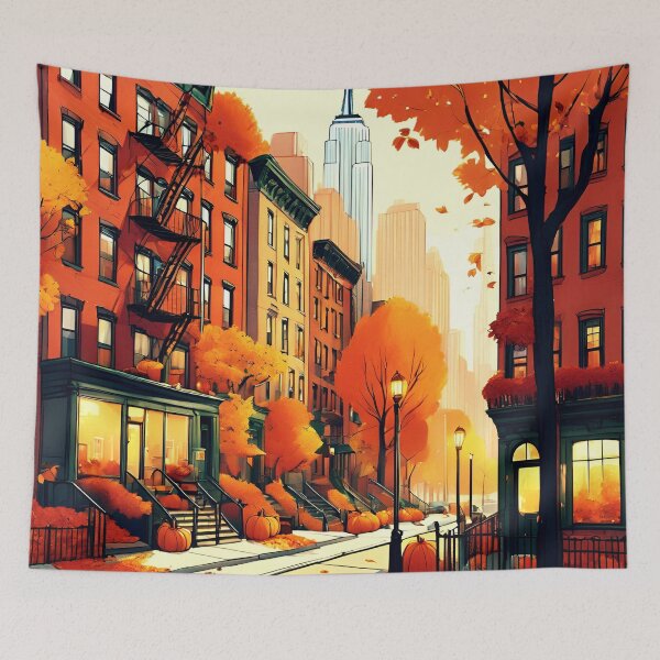 Item preview, Cozy Autumn in New York designed and sold by CharismaticMindArt.