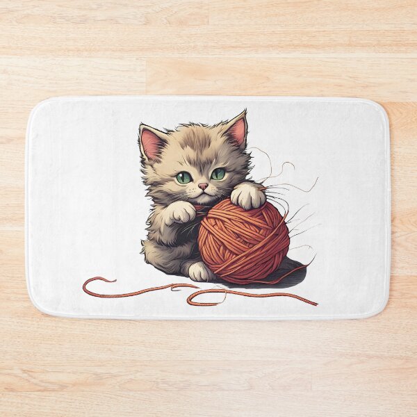 Item preview, Cute Kitten with Ball Of Wool designed and sold by Will-96.