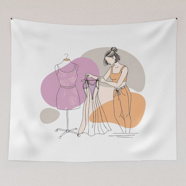 Item preview, Diseñador de moda en el trabajo - Ilustración del proceso creativo designed and sold by STUDIOFORART.