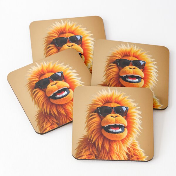 Item preview, Fluffy knitted orangutan in his shades  designed and sold by Studio Quirk.