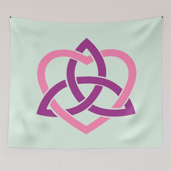 Item preview, Purple Celtic Trinity Knot with Pink Heart designed and sold by Jeallan Designs.