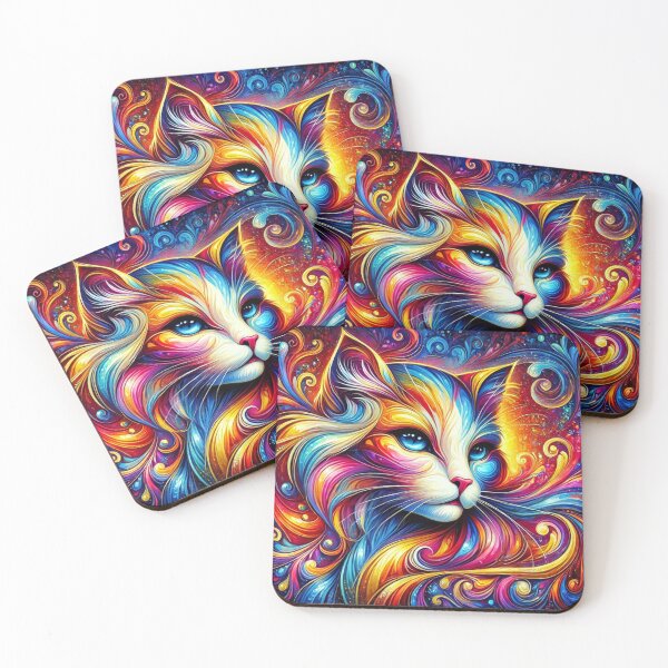 Item preview, a colorful and charming cat designed and sold by Dragon-Kingdom.