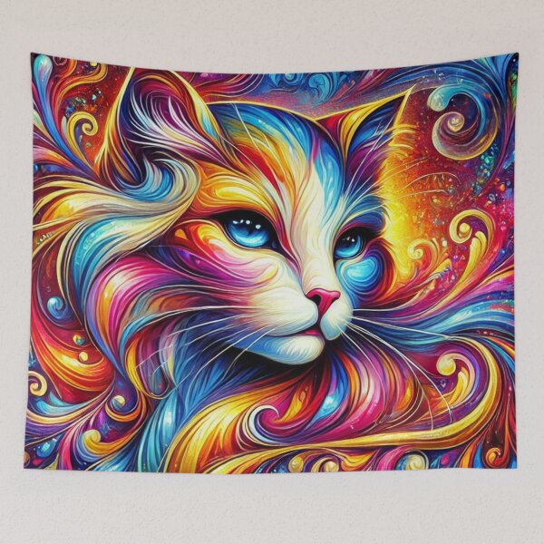 Item preview, a colorful and charming cat designed and sold by Dragon-Kingdom.