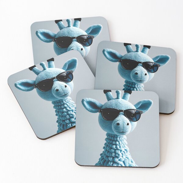 Item preview, Knitted Giraffe wearing his shades  designed and sold by Studio Quirk.