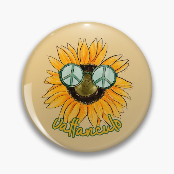 Item preview, vaffanculo sunflower peace symbol art designed and sold by EmeraldeaArt.