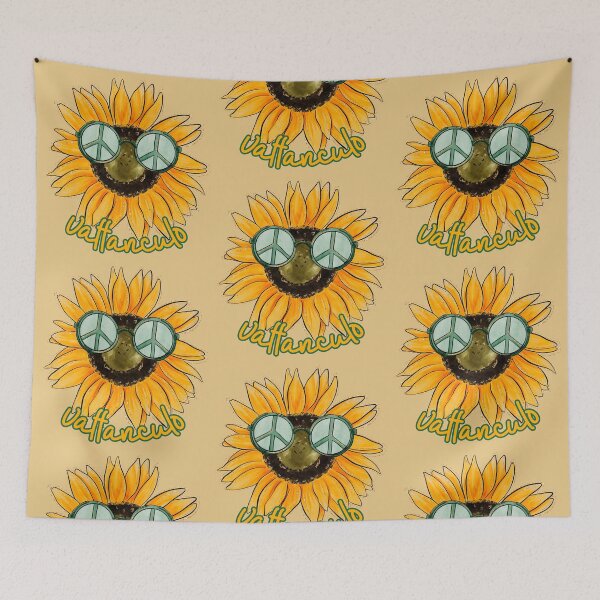Item preview, vaffanculo sunflower peace symbol art designed and sold by EmeraldeaArt.