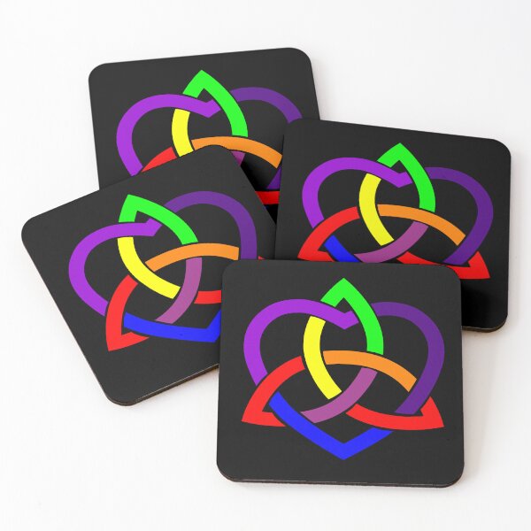 Item preview, Rainbow Colors Celtic Trinity Knot with Heart designed and sold by Jeallan Designs.