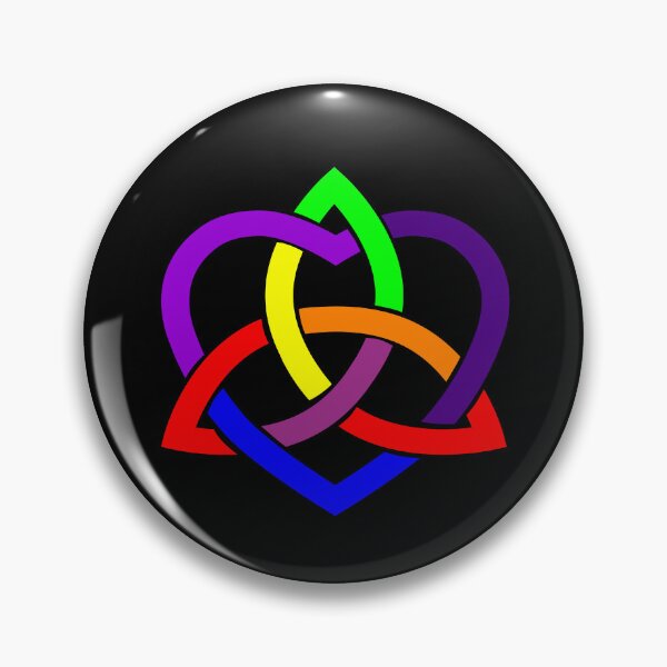 Item preview, Rainbow Colors Celtic Trinity Knot with Heart designed and sold by Jeallan Designs.