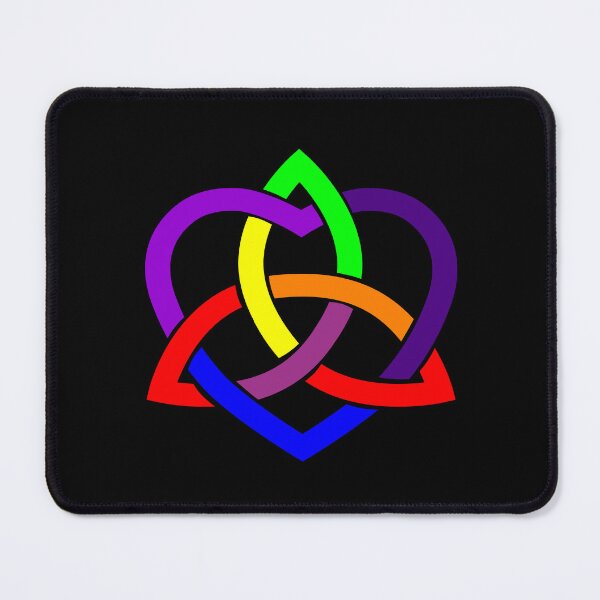 Item preview, Rainbow Colors Celtic Trinity Knot with Heart designed and sold by Jeallan Designs.