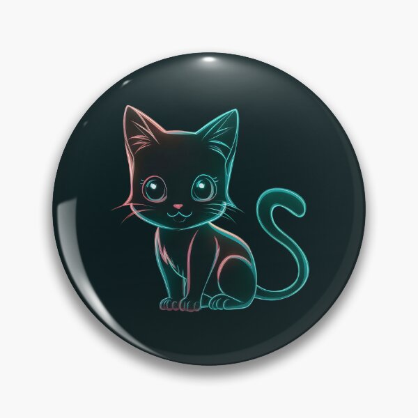 Item preview, cat art chibi fluorescent and phosphorescent hues designed and sold by Firas Aljazzar.