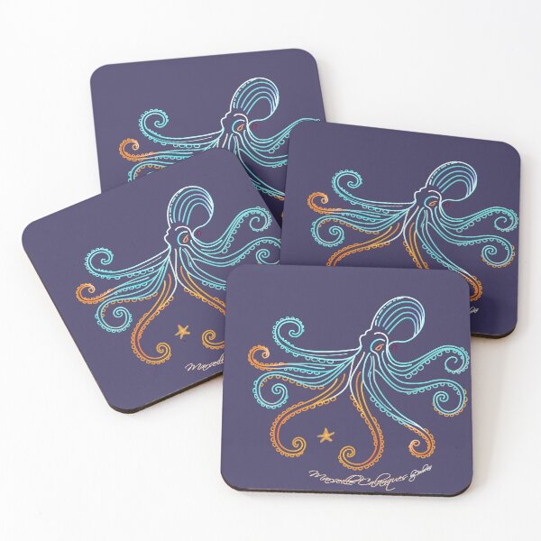 Item preview, Stylized Illustration of Mediterranean Octopus - Elegant Nautical Art designed and sold by Bobraiis.