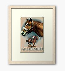 Affirmed with Name plate Framed Print