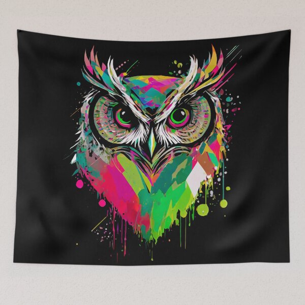 Item preview, Colorful owl designed and sold by GRACIART-FR.