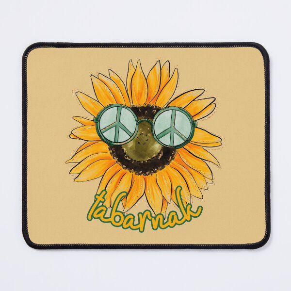 Item preview, tabarnak sunflower peace symbol art designed and sold by EmeraldeaArt.