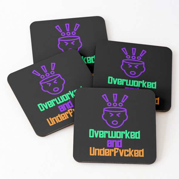 Item preview, Express Your Stress with Style Overworked and UnderFucked designed and sold by illustroVibe.