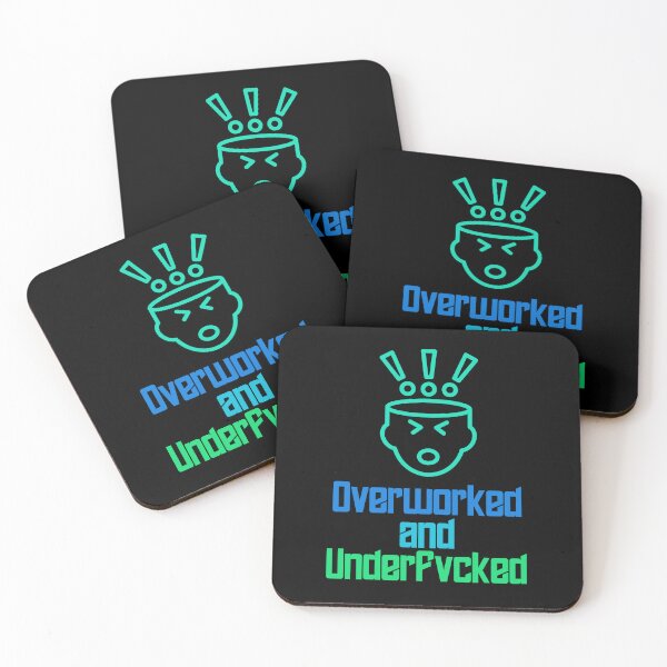 Item preview, Express Your Stress with Style Overworked and UnderFucked designed and sold by illustroVibe.