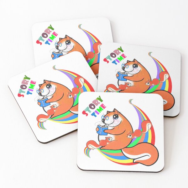 Item preview, Mother squirrel telling a story  designed and sold by Shirley cute art .