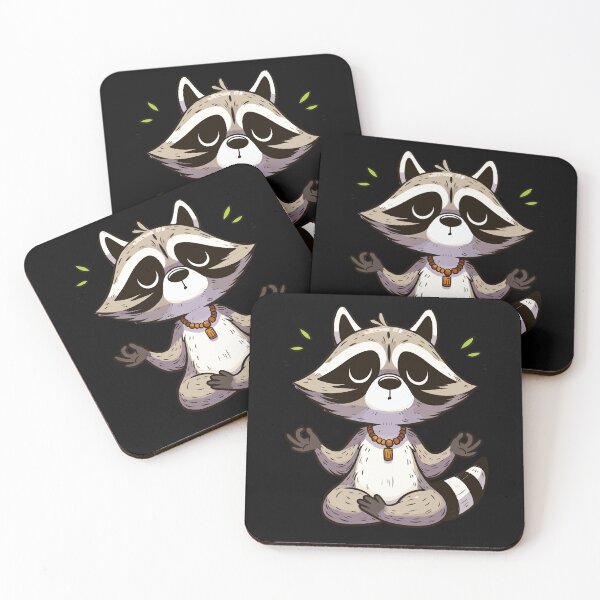 Item preview, Meditation Raccoon Yoga Pose Relaxing Animal designed and sold by Artistoos.