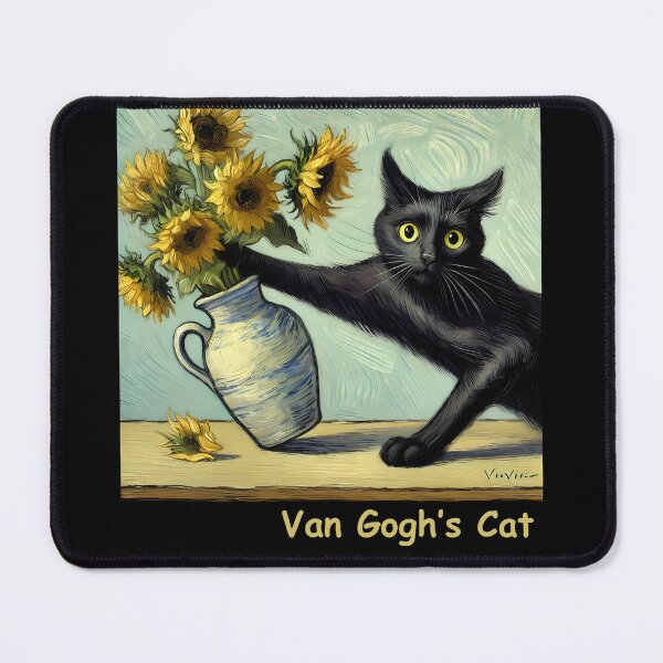 Item preview, Van Gogh's Cat designed and sold by LivingInThinAir.