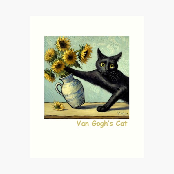 Item preview, Van Gogh's Cat designed and sold by LivingInThinAir.