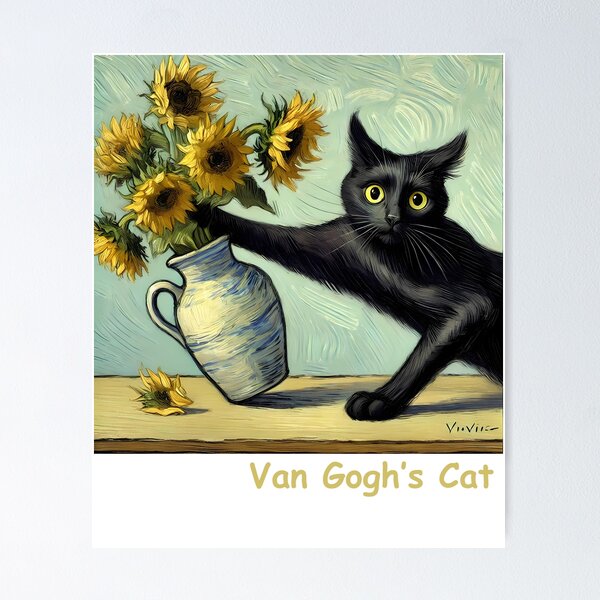 Item preview, Van Gogh's Cat designed and sold by LivingInThinAir.