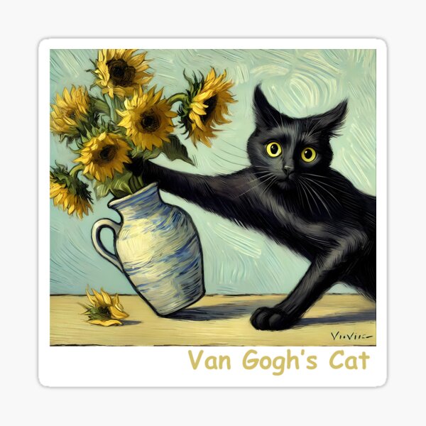Item preview, Van Gogh's Cat designed and sold by LivingInThinAir.