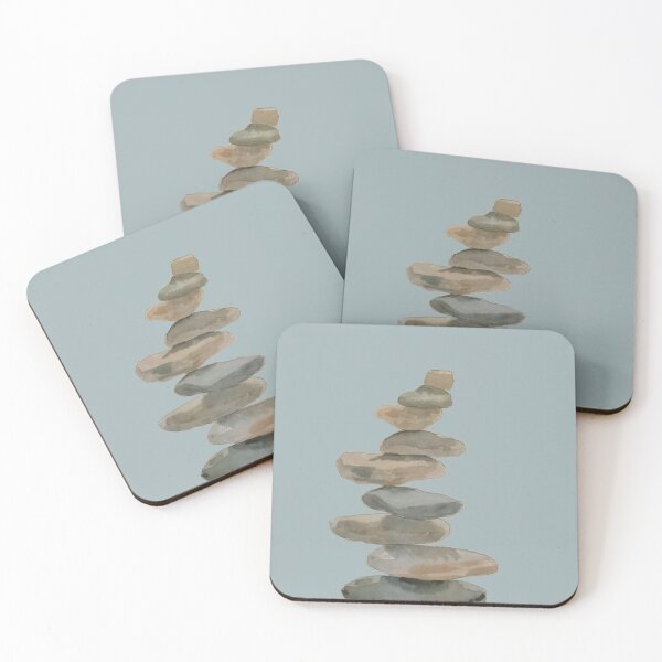 Item preview,  Zen Balance: Hand-Painted Watercolor Stones designed and sold by CreationbyNiki.
