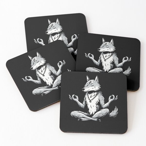 Item preview, Meditation Wolf Yoga Pose Relaxing Animal designed and sold by Artistoos.