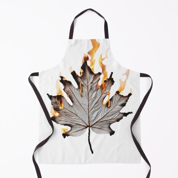 Item preview, Fiery Intensity: Scorched White Paper Leaf Ablaze with Flames designed and sold by ROHIT GUPTA.
