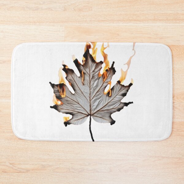Item preview, Fiery Intensity: Scorched White Paper Leaf Ablaze with Flames designed and sold by ROHIT GUPTA.
