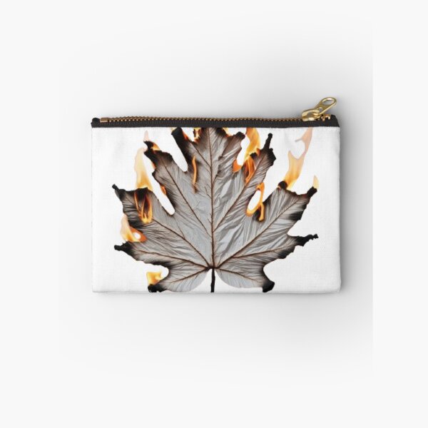Item preview, Fiery Intensity: Scorched White Paper Leaf Ablaze with Flames designed and sold by ROHIT GUPTA.